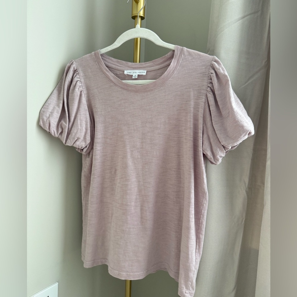 Madewell Puff Sleeve Lavender Tee